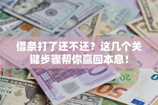 武汉借条打了还不还？这几个关键步骤帮你赢回本息！