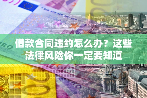 武汉借款合同违约怎么办？这些法律风险你一定要知道