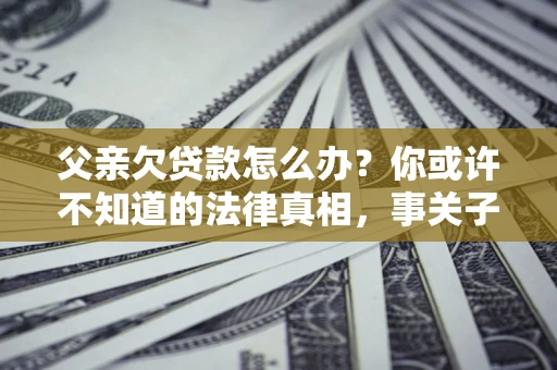 武汉父亲欠贷款怎么办？你或许不知道的法律真相，事关子女未来