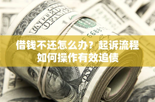 武汉借钱不还怎么办？起诉流程如何操作有效追债