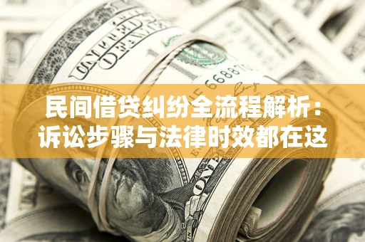 武汉民间借贷纠纷全流程解析：诉讼步骤与法律时效都在这儿了